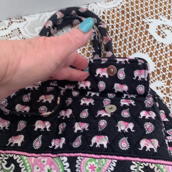 Vera Bradley Pink Elephant Shoulder Tote - Picture 6 of 12